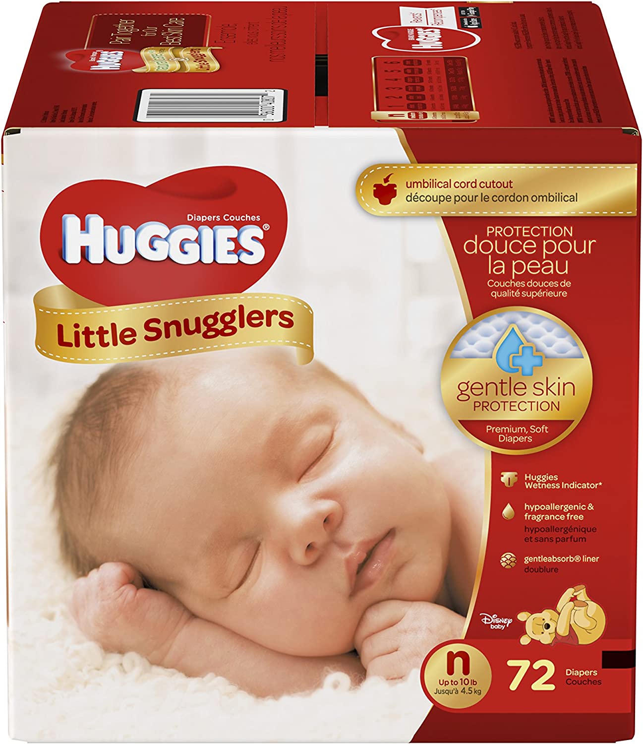 230816022313735_1 Baby Diapers Size Newborn (up to 10 lbs), 128ct, Huggies Little Snugglers - Image 1